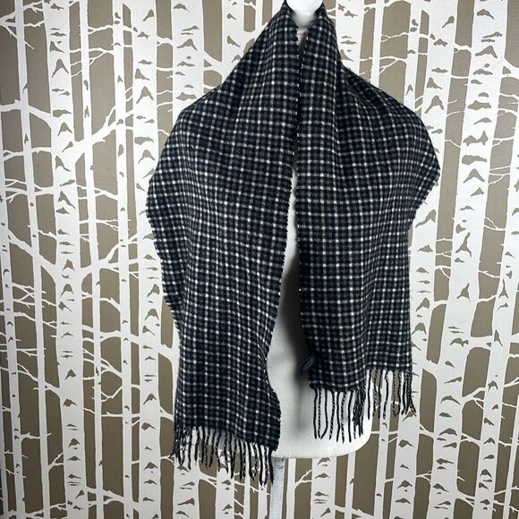 100% Cashmere Scarf Plaid Print - Picture 3 of 6